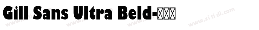 Gill Sans Ultra Beld字体转换
